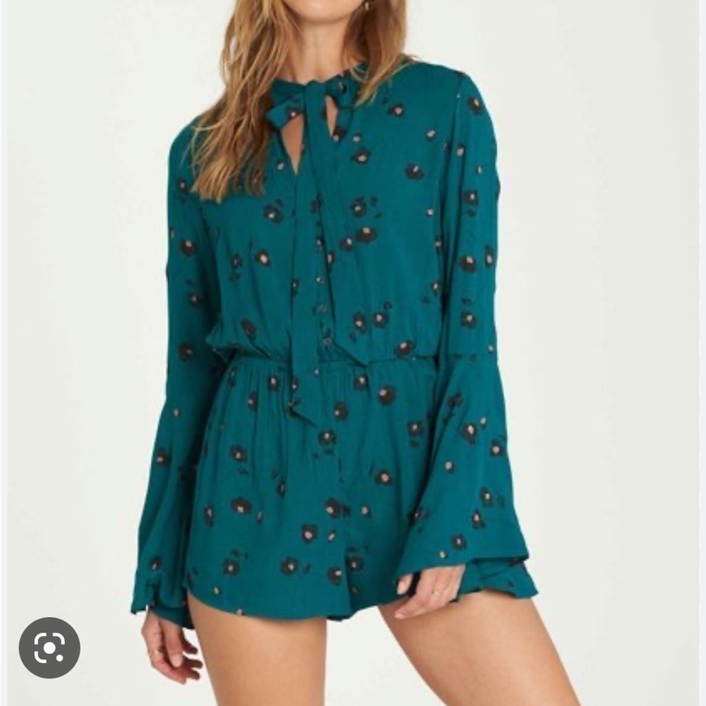 Billabong floral long sleeve romper
